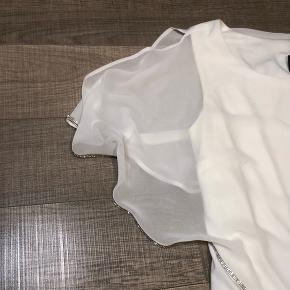 Beautiful going out top shirt with crystal plus size - Picture 7 of 11